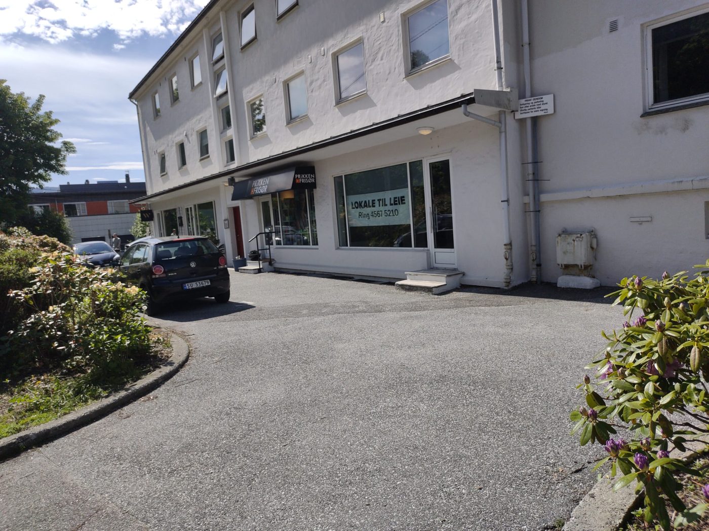 Bygget med lokalene, sett utenfra